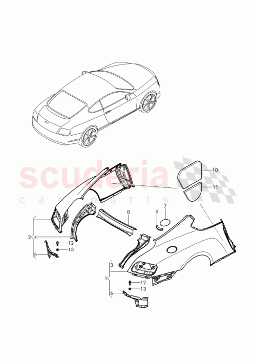 Part Diagram for Bentley 3W8 813 361 C