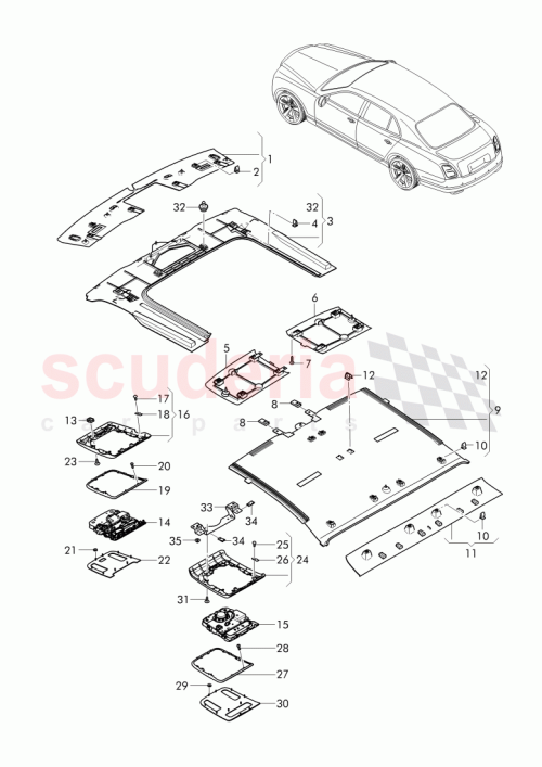 Part Diagram for Bentley 3Y5 867 068 C