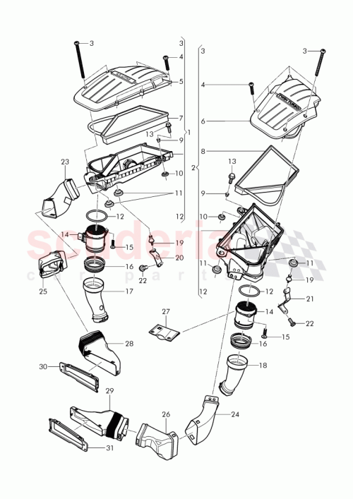 Part Diagram for Bentley 3W0129251A