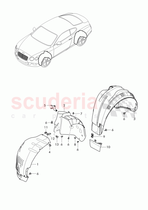 Part Diagram for Bentley 3W0854855A