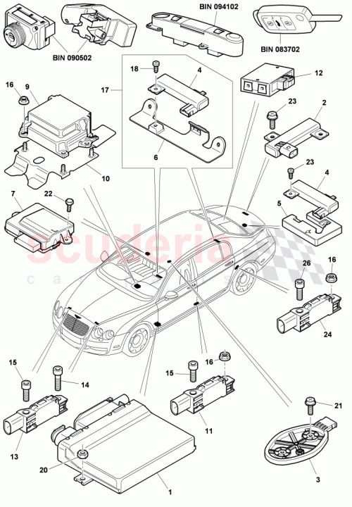 Part Diagram for Bentley N0147597
