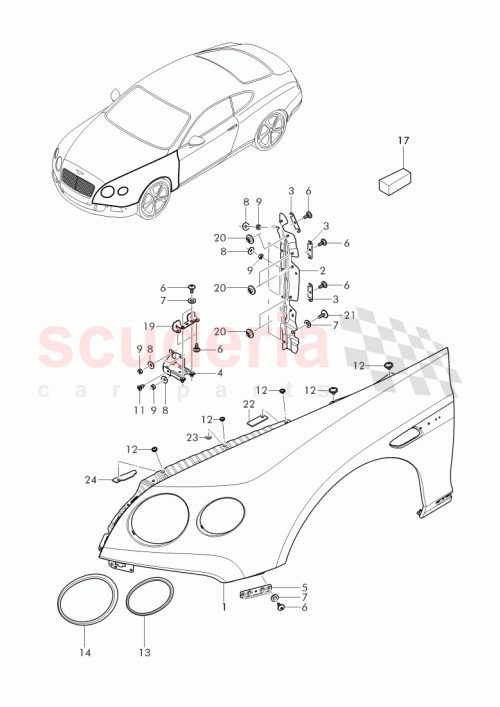 Part Diagram for Bentley 3W8 821 022 BB