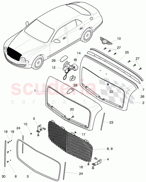 Part Diagram for Bentley 3Y0 823 647 C