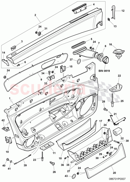 Part Diagram for Bentley 3W7867101
