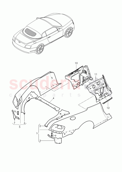 Part Diagram for Bentley 3W7 809 219 B