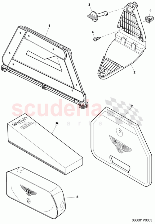 Part Diagram for Bentley 3W7860281