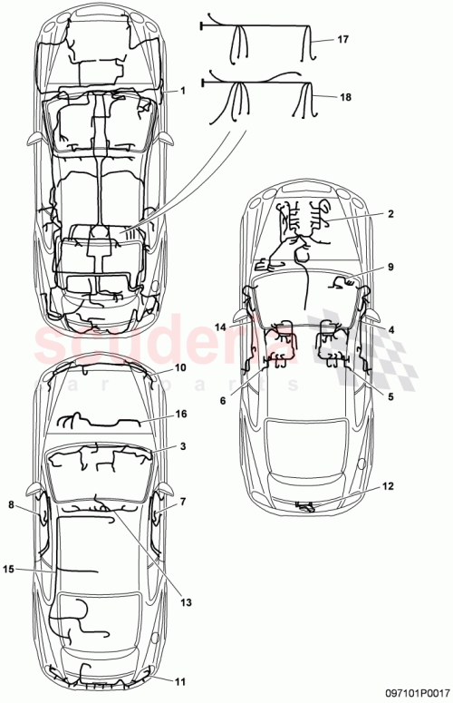 Part Diagram for Bentley 3W7971013AH