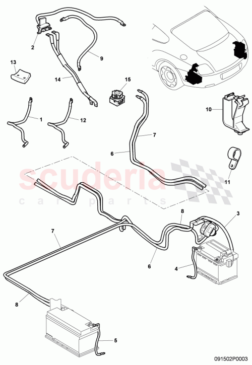 Part Diagram for Bentley 3W8803487B