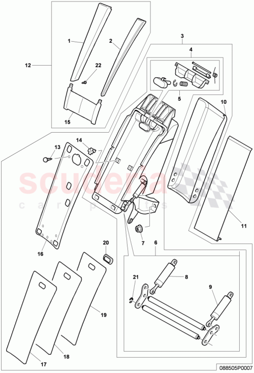 Part Diagram for Bentley 3W8885297