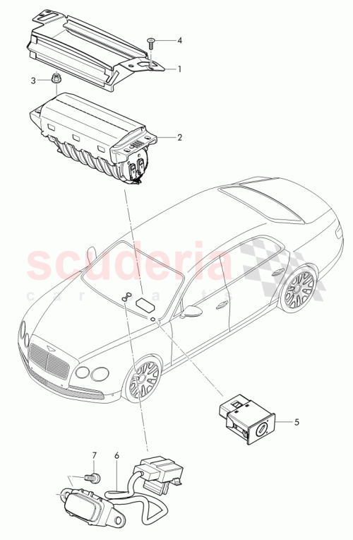 Part Diagram for Bentley 3W0919234