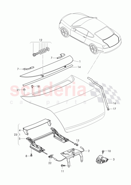 Part Diagram for Bentley 3W8827129