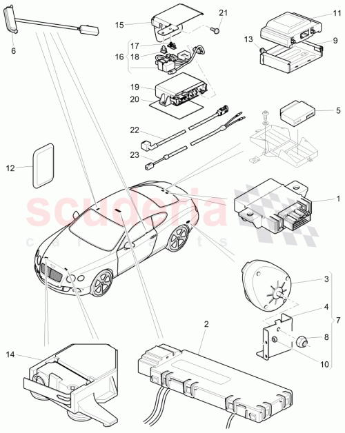 Part Diagram for Bentley 3W2 998 401