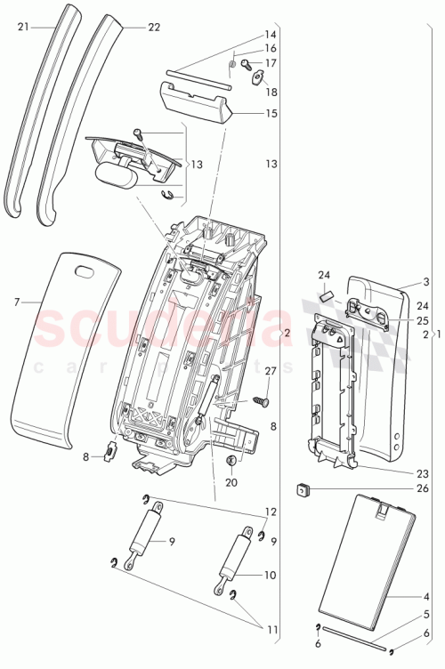 Part Diagram for Bentley 4W0 885 875