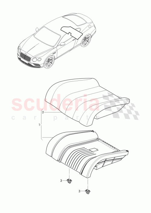 Part Diagram for Bentley 3W8 885 405 G