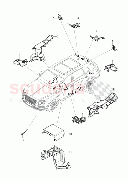 Part Diagram for Bentley 4M1 971 824 B