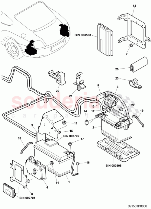 Part Diagram for Bentley 3W8035313