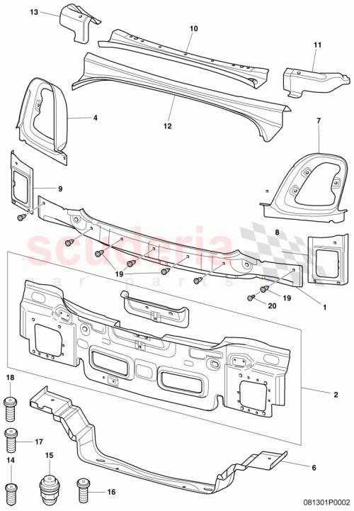 Part Diagram for Bentley 3W5813295