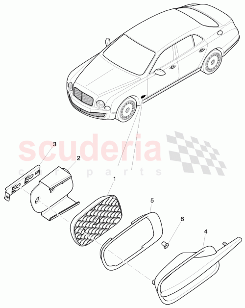 Part Diagram for Bentley 3Y5821233A