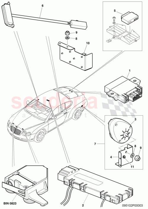 Part Diagram for Bentley 3W8 951 287