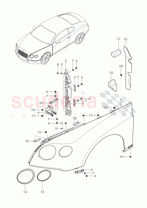 Part Diagram for Bentley 3W0 823 716 C