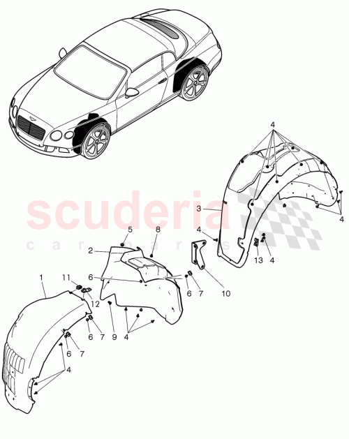 Part Diagram for Bentley 3W7 810 970 D