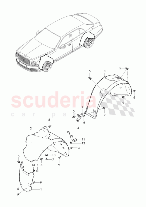 Part Diagram for Bentley 3Y0 809 958 E