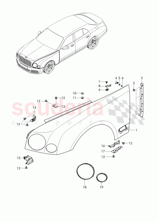 Part Diagram for Bentley 3Y0 821 021 C