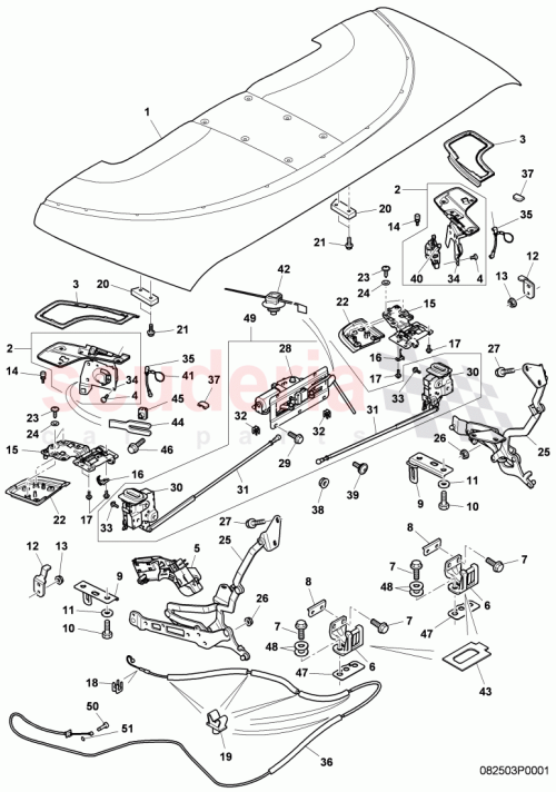 Part Diagram for Bentley 3SD871581A