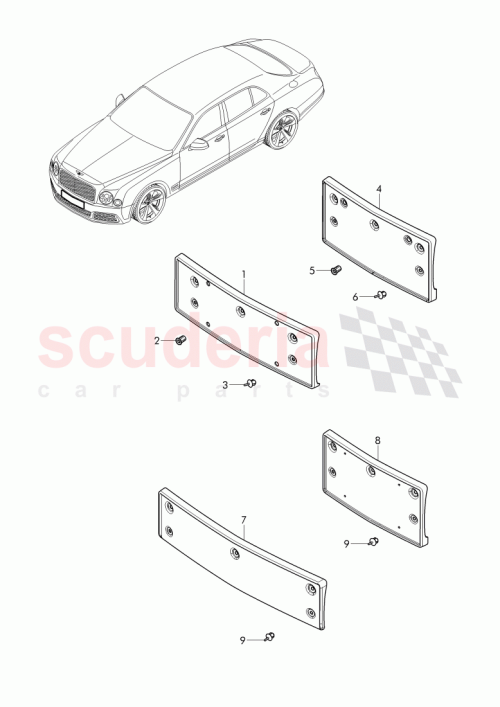 Part Diagram for Bentley 3Y0 807 287 C