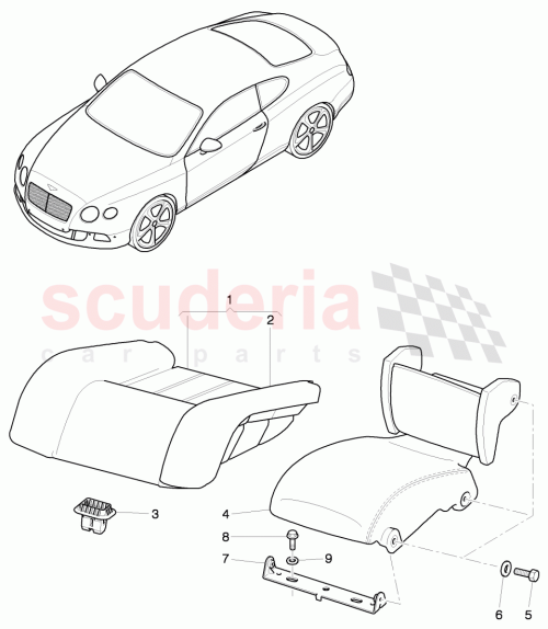 Part Diagram for Bentley 3W8 885 863