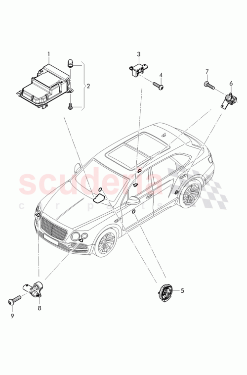 Part Diagram for Bentley 4M0 959 655 A