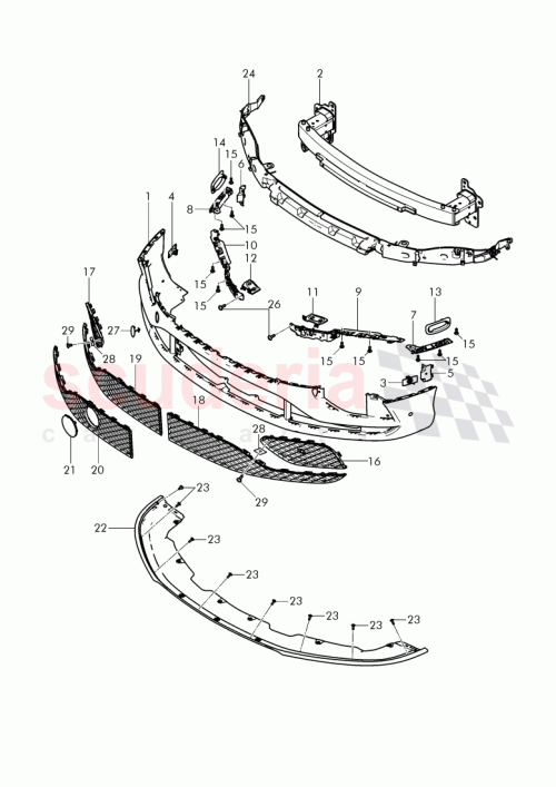 Part Diagram for Bentley 3W3 807 113 A