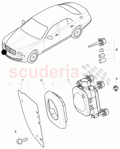 Part Diagram for Bentley 3Y0907225A