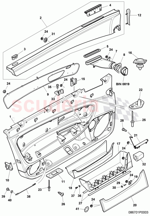 Part Diagram for Bentley 3W0867677A