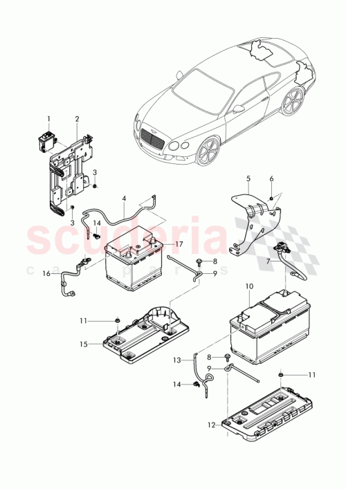 Part Diagram for Bentley 3W0907717B