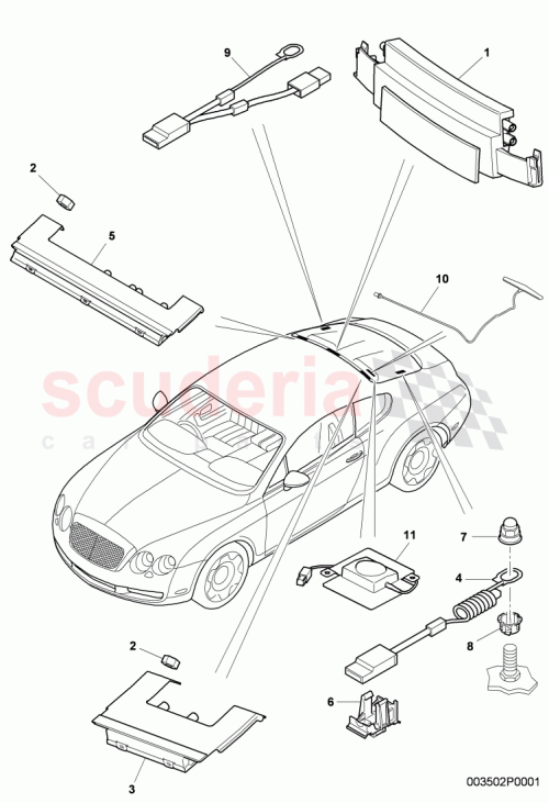 Part Diagram for Bentley 3W0 035 225 AP