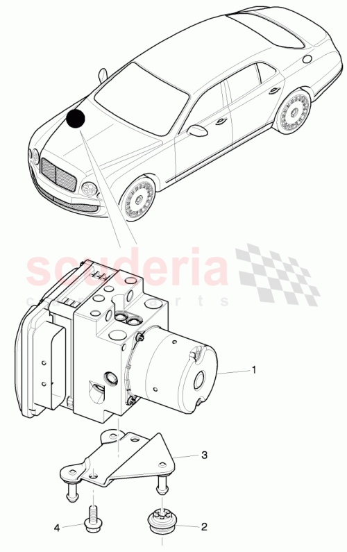 Part Diagram for Bentley 8K0614177