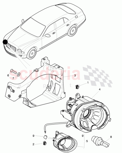 Part Diagram for Bentley 3Y1 941 015 T