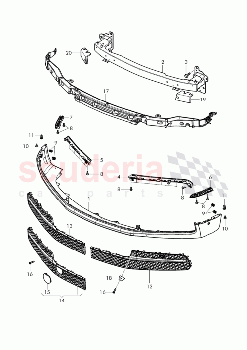 Part Diagram for Bentley 3W3 807 105 J