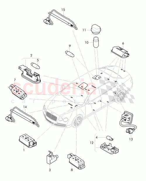 Part Diagram for Bentley 3W0 947 109 B