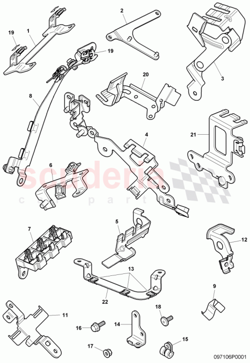 Part Diagram for Bentley 3W0971501D