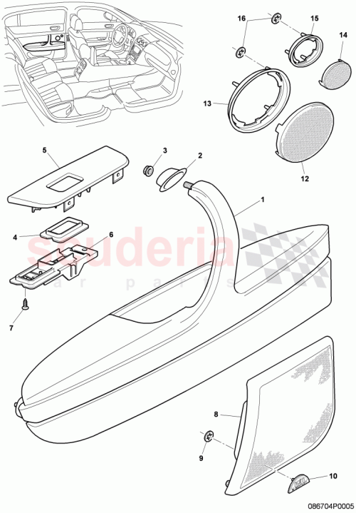 Part Diagram for Bentley 3W5868176