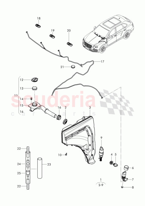 Part Diagram for Bentley 4M0 955 988
