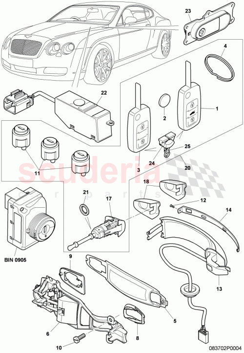 Part Diagram for Bentley 3W0 800 375 JC