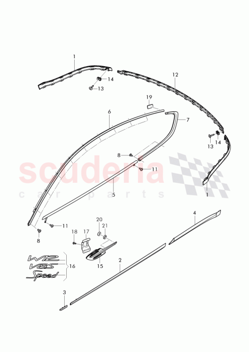 Part Diagram for Bentley 3W3 807 917 C