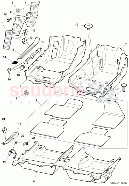 Part Diagram for Bentley 3W5863691P