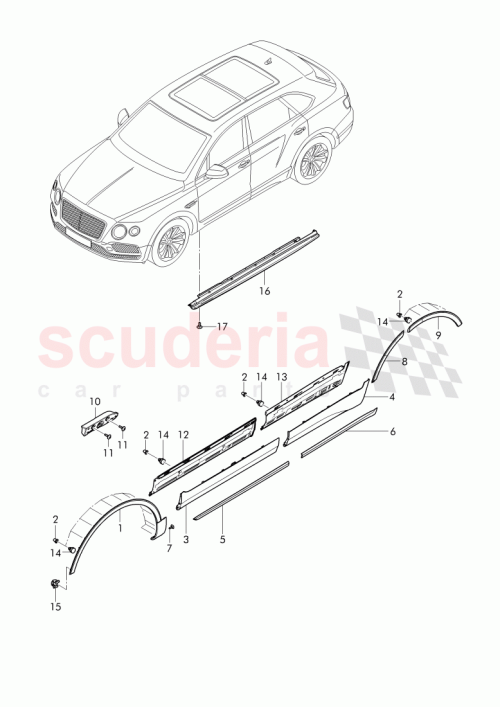 Part Diagram for Bentley 191 853 586 C