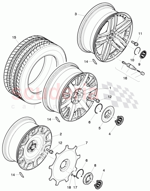 Part Diagram for Bentley 3Y0 601 159 D