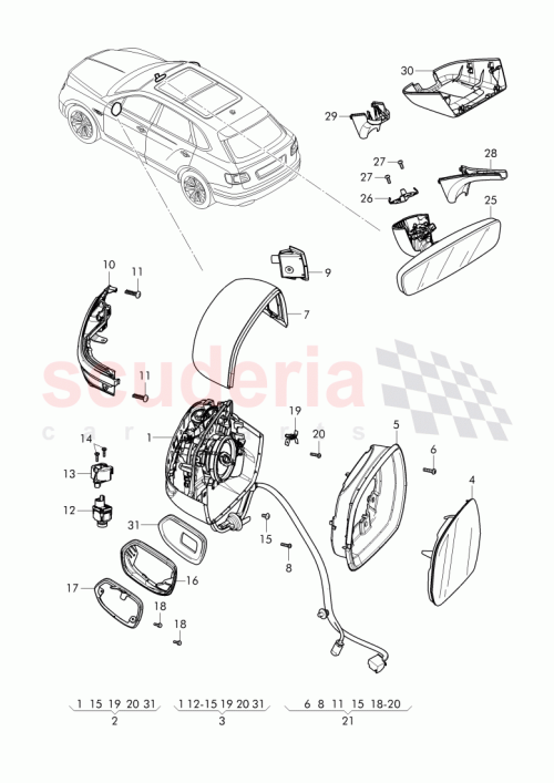 Part Diagram for Bentley 8S0 857 945