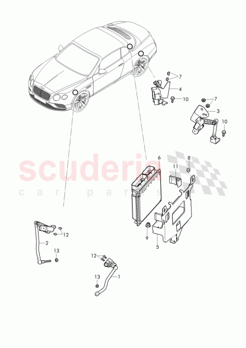 Part Diagram for Bentley 3W7616571B